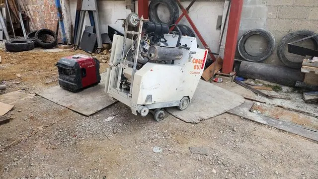Core Cut floor saw and generator ready on site